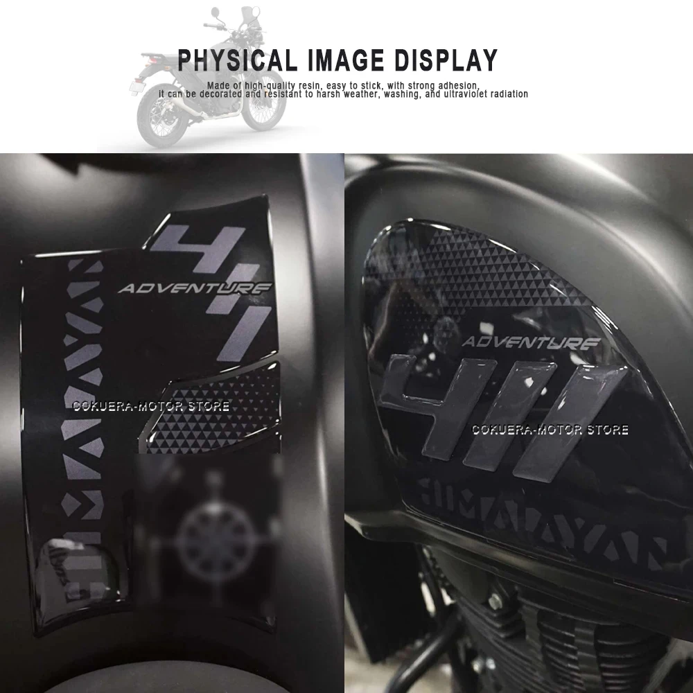 For Himalayan 411 himalayan 411 Motorcycle Accessories Sticker 3D Tank pad  Protector Cover Anti-Slip Sides