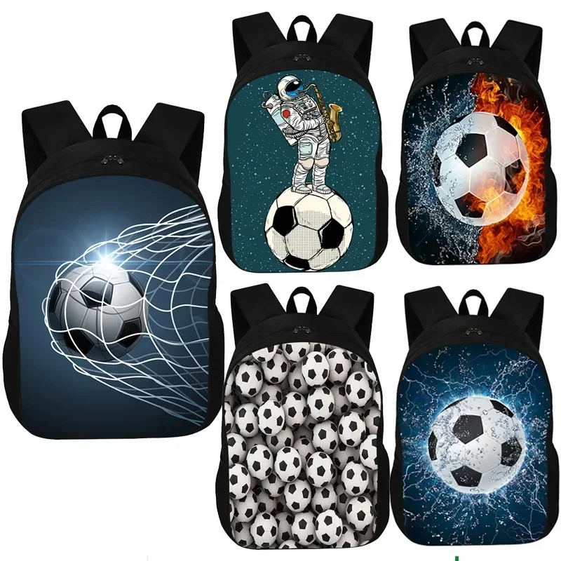 

New Fashion Cool Footbally Soccerly Print Custom Backpack Boy Girl Large-Capacity School Bags Kids Kindergarten Bag Boy Bookbag