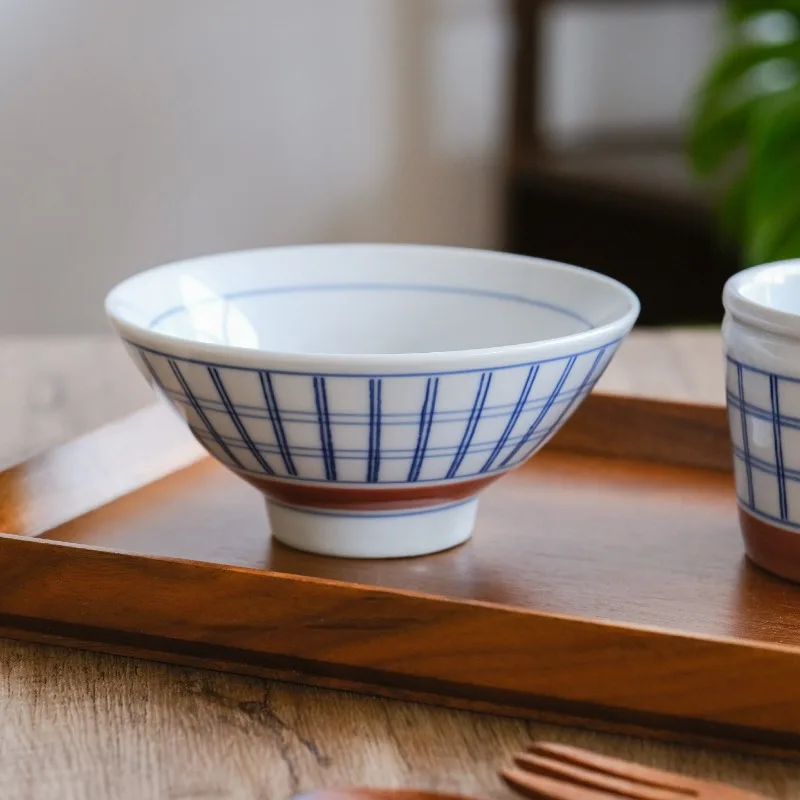 Japanese Ceramic Bowl Creative Sea Ripples Rice Bowls Restaurant Home Dessert Snacks Plate Home Kitchen Supplies Tableware