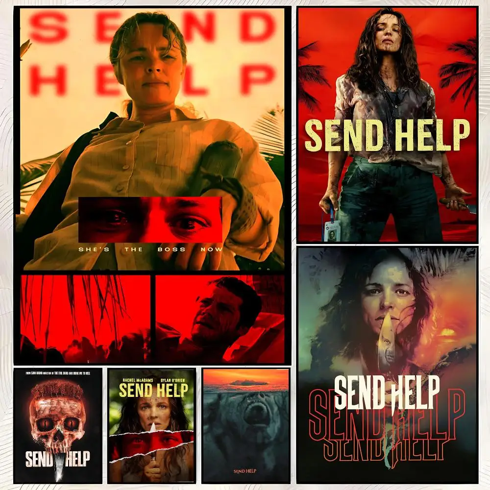 Music S-Send Help Poster Trendy HD PP Paper Waterproof Wall Art Print for Bedroom Living Room Decor