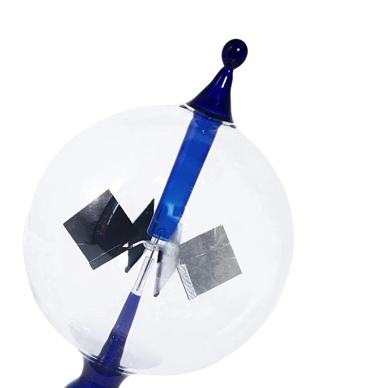 Biru Tenaga Surya Radiometer Energi Sinar Matahari Crookes Berputar Baling-Baling Kincir Angin Hadiah Dekorasi Meja Rumah