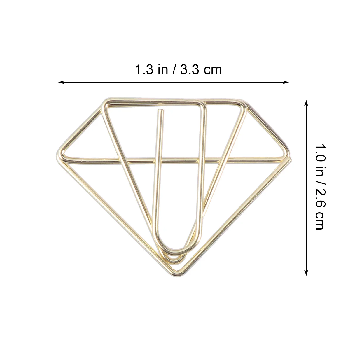 8Pcs Golden Paperclips for Office Accessories Decorative Bookmark Pins Hold Tight No Slide Compact Design Ideal for Files