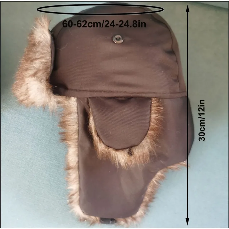 Gorro de Lei Feng de terciopelo de Color sólido, poliéster, algodón, impermeable, protección para los oídos, a prueba de viento, gorro de esquí cálido para invierno y exteriores