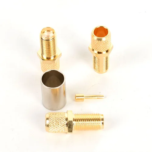 10pcs SMA Masculino & Fêmea SMA Friso para 50-5 5DFB LMR300 Cabo 50ohm Adaptador RF Conectores Coaxiais