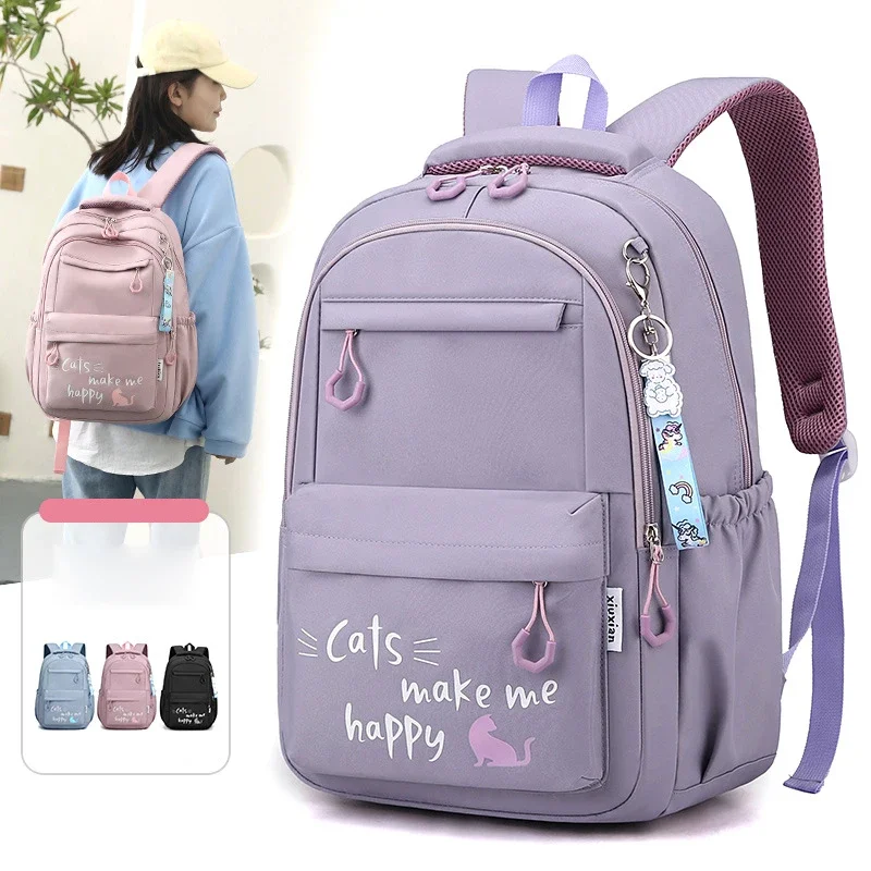 2024 Backpack Cute Backpacks Waterproof Youth College Student Travel Knapsack Simple Versatile Women\'s Travel Back Dropshiping