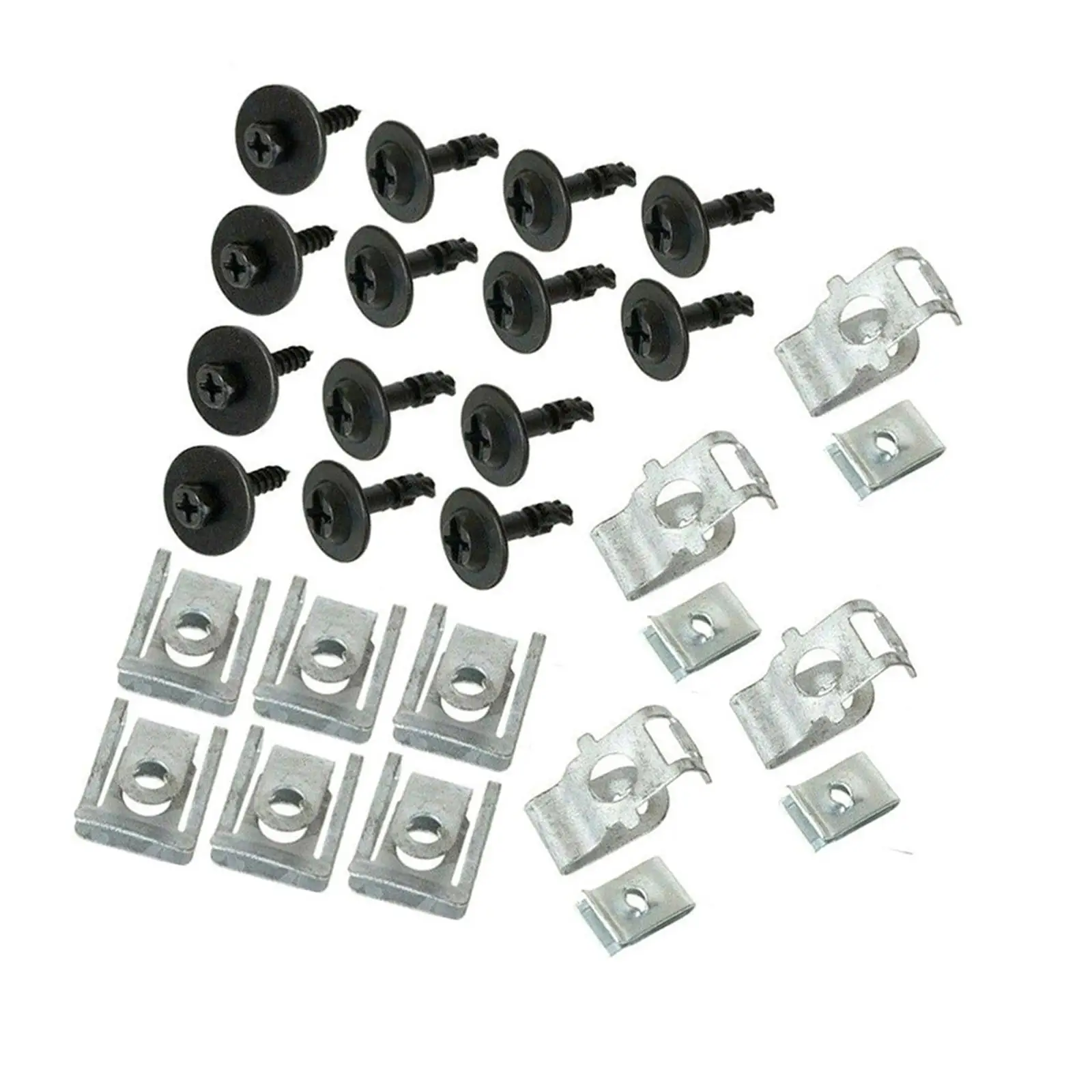 28Pcs Engine Undertray Fixing Clips Screw Kit Portable Practical High Performance Professional Accessory Direct Replaces