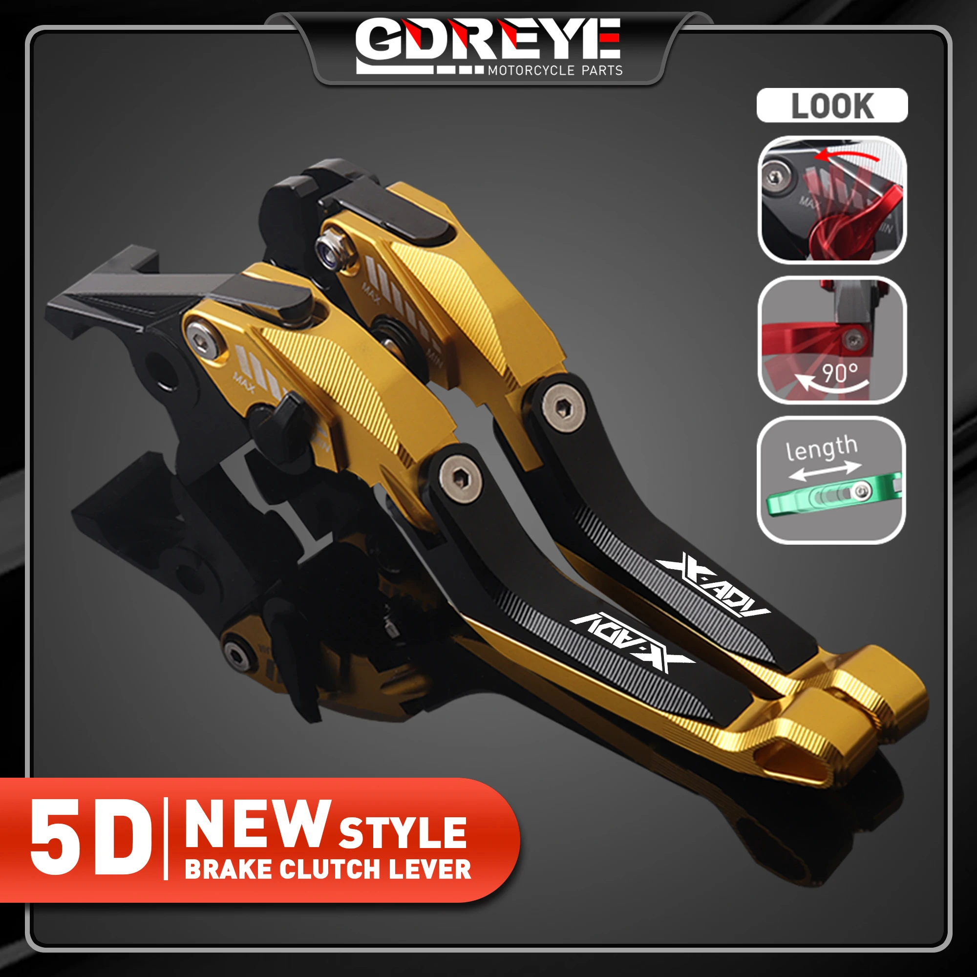 ホンダ-x-adv-750-2017-2026-ブレーキレバーオートバイ-xadv-750-調整可能な-cnc-5d-アルミ調整可能なクラッチブレーキレバーセット
