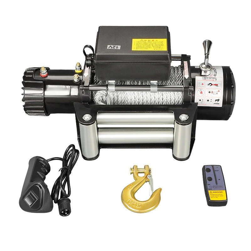 12V Remote Control Electric Winch Portable Traction Hoist Lifting Tool