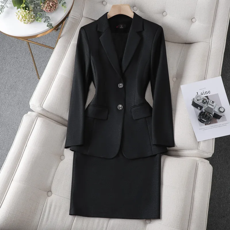 Naviu – costume deux pièces pour femme, ensemble formel de haute qualité, Blazer et pantalon inclus, vêtements de travail pour le bureau