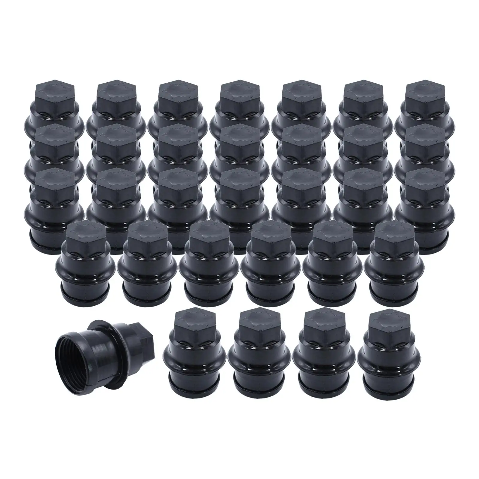 32 Pieces Wheel Nut Cover Replaces Premium Black Repair Parts 12472838