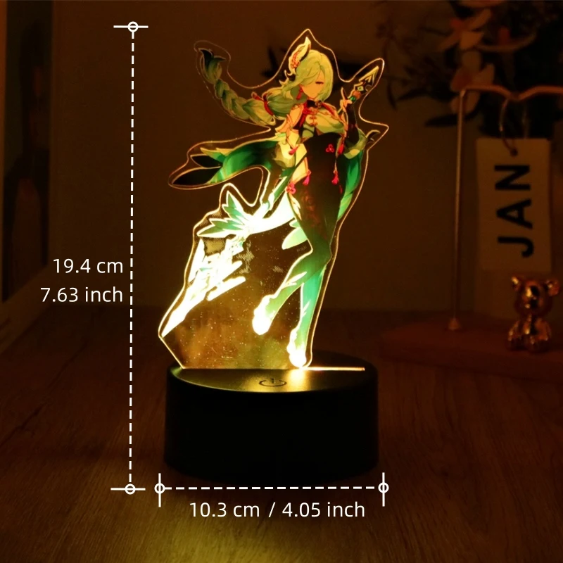 Genshin Impact 3D Lamp Anime LED Night Light Decorative Smart Touch dreamcast for Bedroom Home Decoration Valentine\'s Day Gift