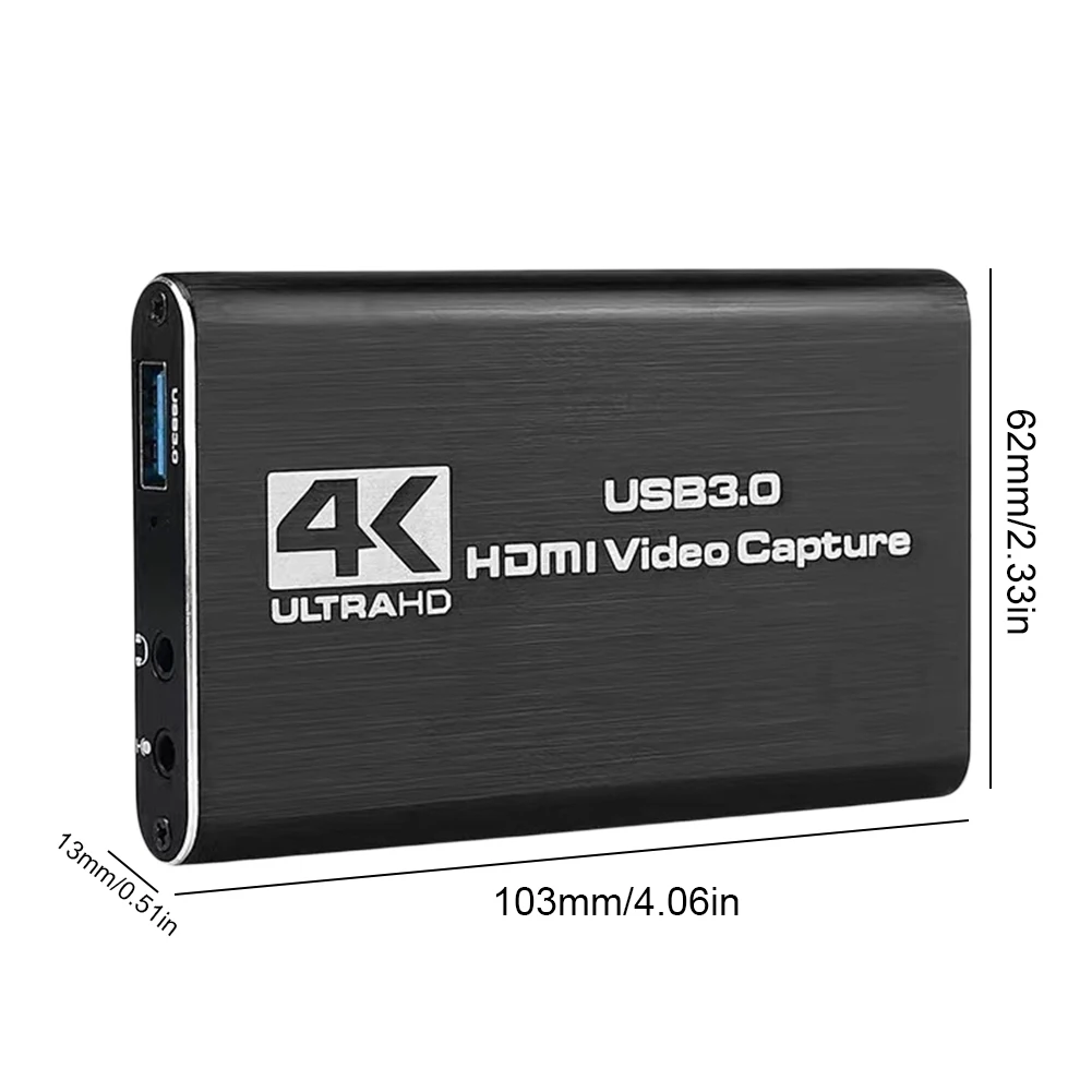 

HD Screen Recorder Box USB3.0 Screen Recording Card 4K 60HZ HDMI-compatible HDMI-compatible Recorder for PS4 Game Use