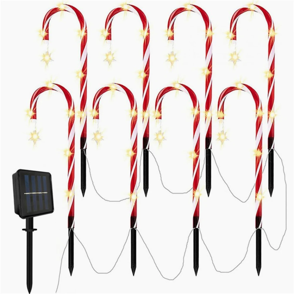 

Solar Candy Cane Lights With Solar Panel Super Bright Energy Saving Outdoor Solar Lights For Garden Yard Street Park Decor