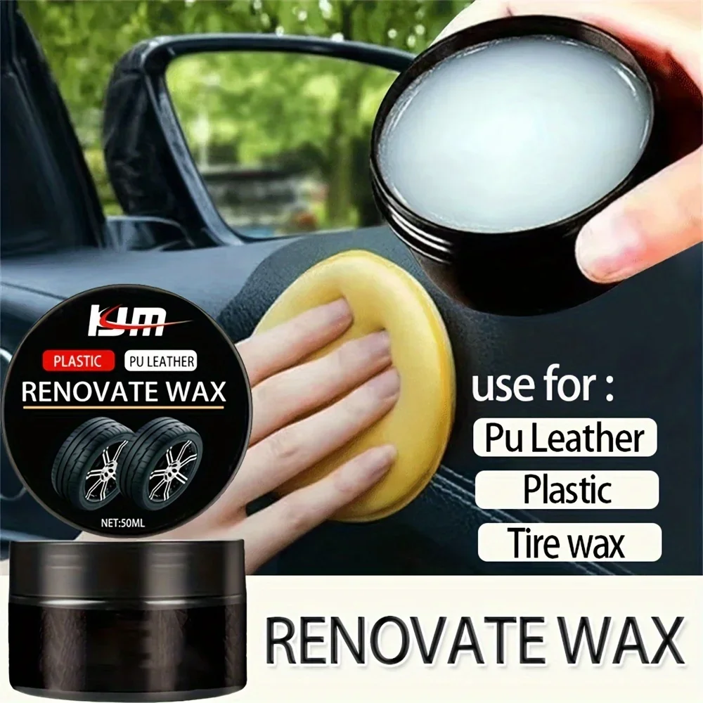 Automotive plastic refurbishment wax, PU leather rejuvenation, interior scratch repair, whitening leather, prevent aging