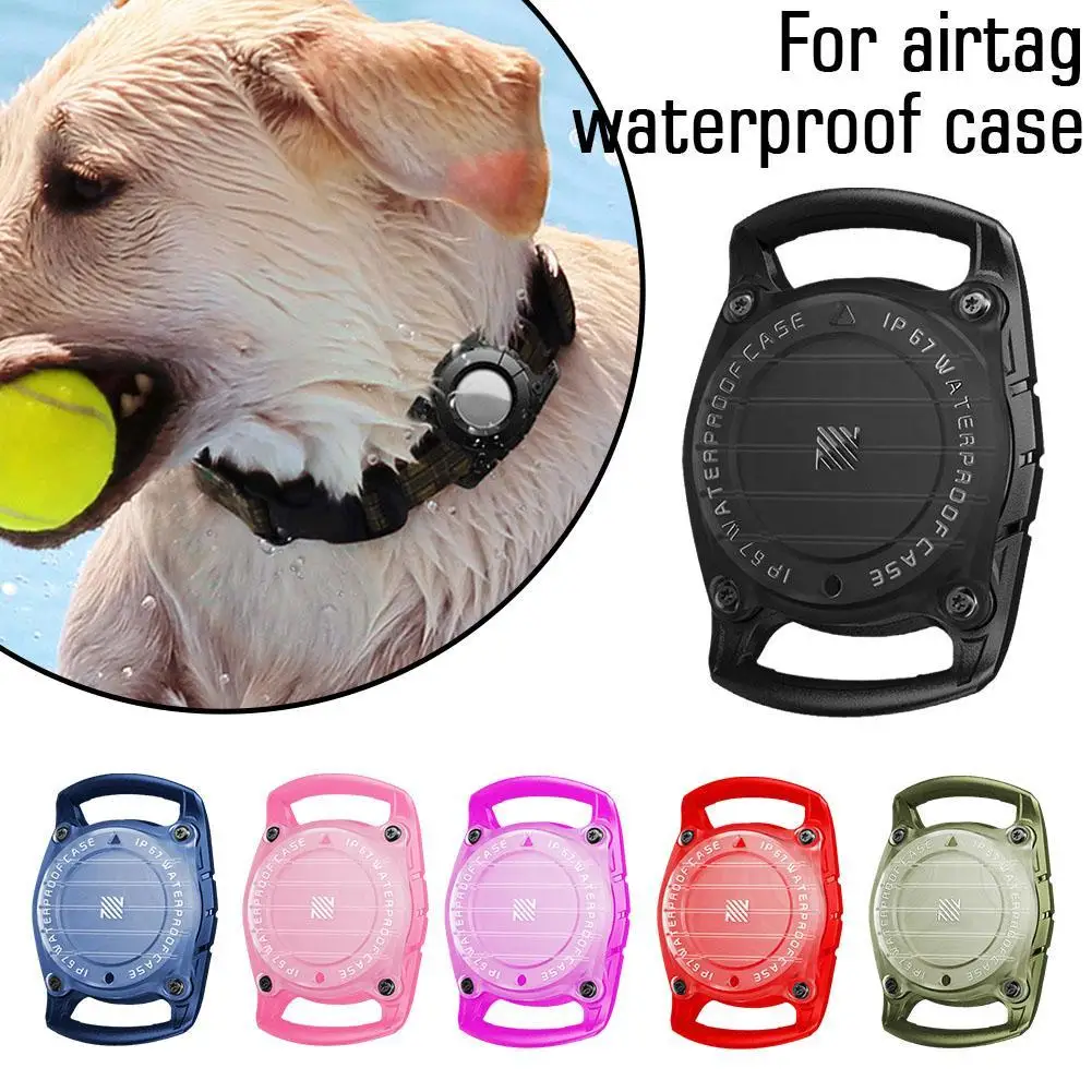 Full Protection Waterproof Case For Dog Cat Collar GPS Finder Colorful Protective Case For Apple Air Tag Tracker Case