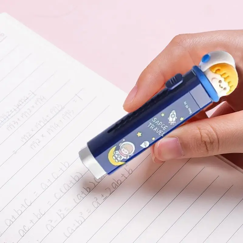 Push Pull Eraser Cute Cartoon Slide Erasers For Kids Expandable Cartoon Cute Design For School Creative Retractable Pencil