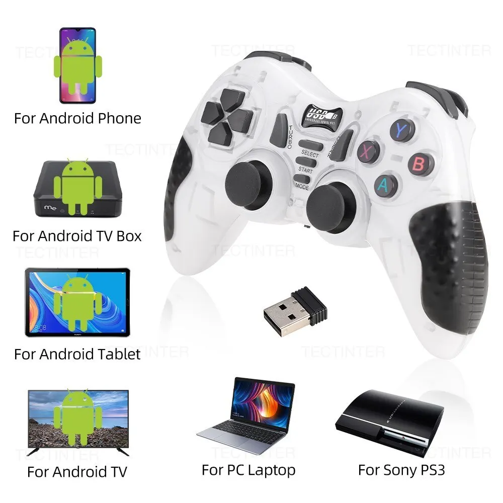 2.4GHz Wireless Game Controller For PS3 Accessories Controle PC Joystick For Super Console X Pro /TV Box/Android Phone Gamepad