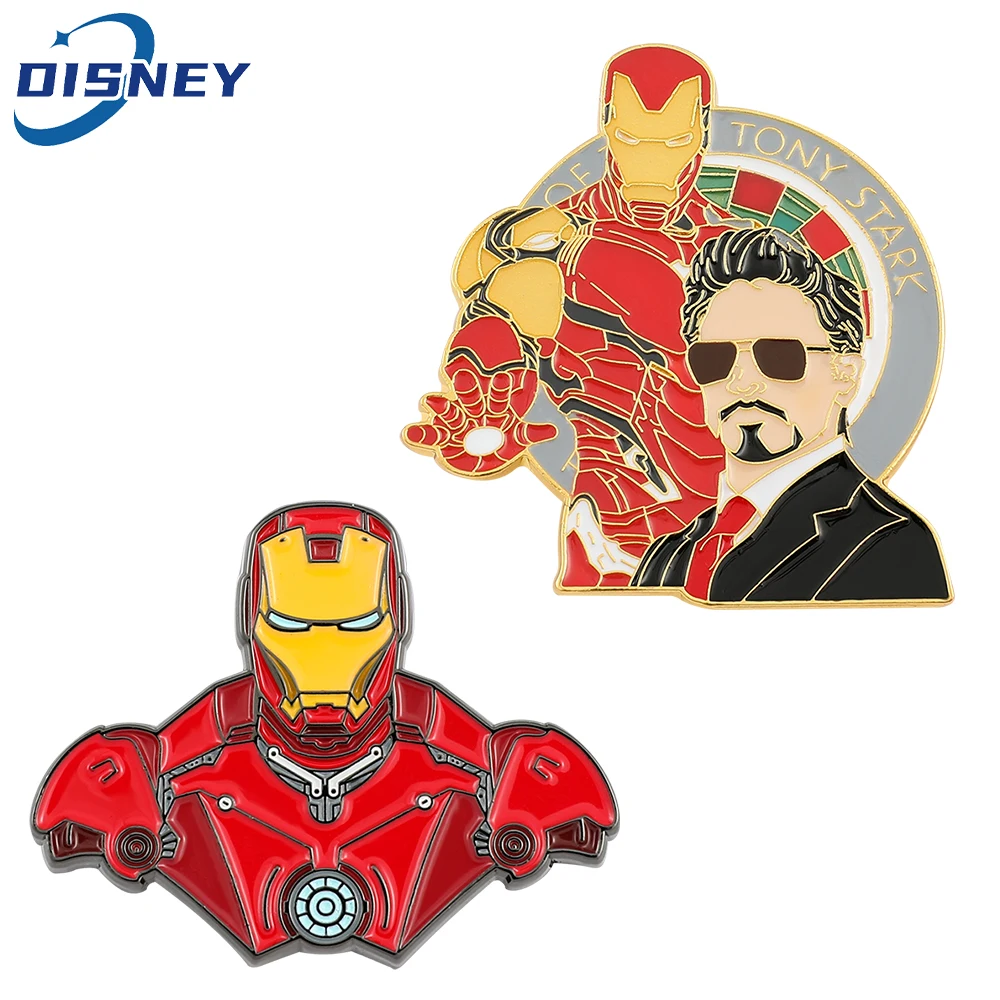 Marvel Superhero Iron Man Brooch Tony Stark Metal Enamel Badge Lapel Pin for Costume Backpack Jewelry Accessories Jacket Pin