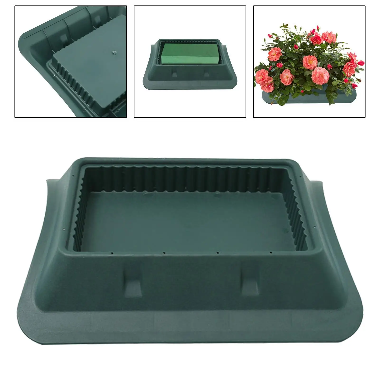 Green Design Bowl Artistic Floral Saddle for Desk Decor Holiday Decorating