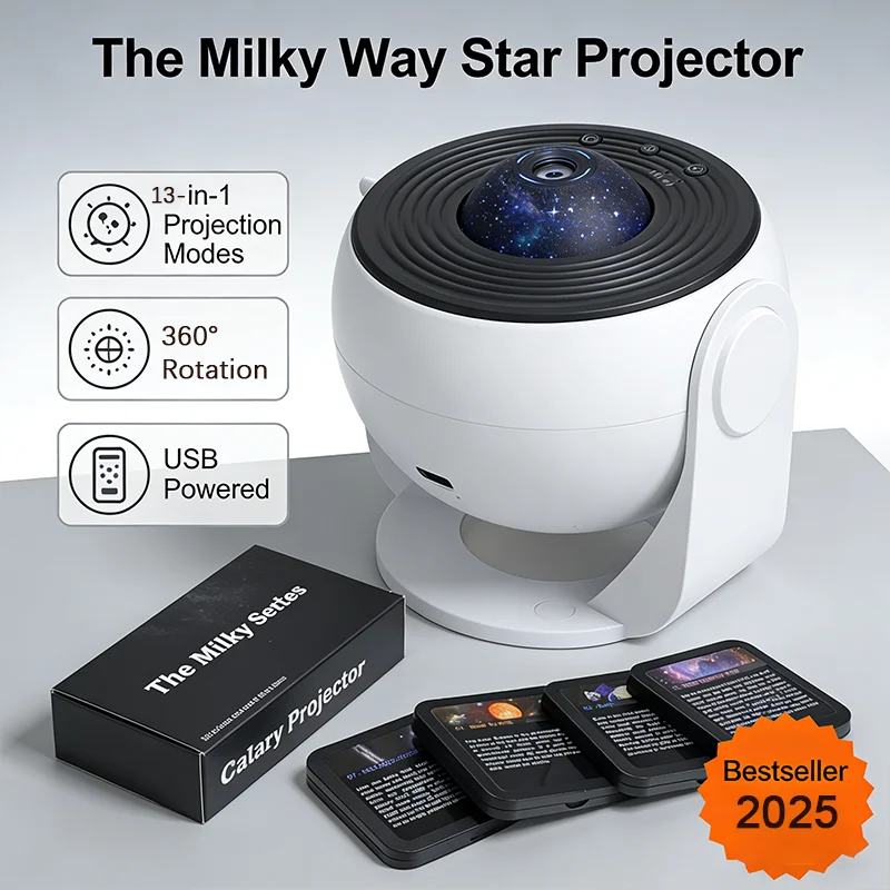 Offre spéciale ciel étoilé galaxie projecteur veilleuse 360 °   Lampe planétarium rotative pour chambre d'enfants, cadeau de saint-valentin, décoration de mariage