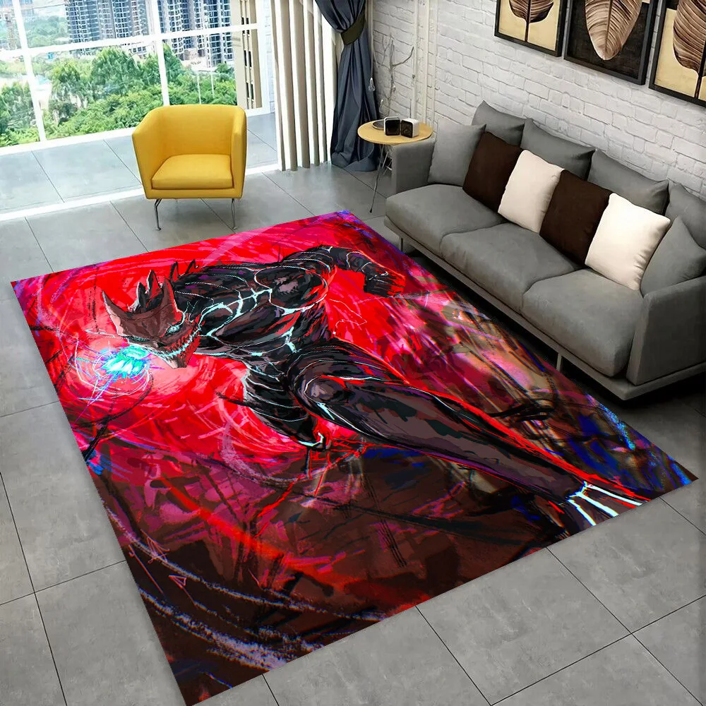 3D Kaiju No.8 Anime Cartoon Carpet Rug for Living Room Bedroom Home Sofa Decoration,kids Play Non-slip Floor Mat Gift