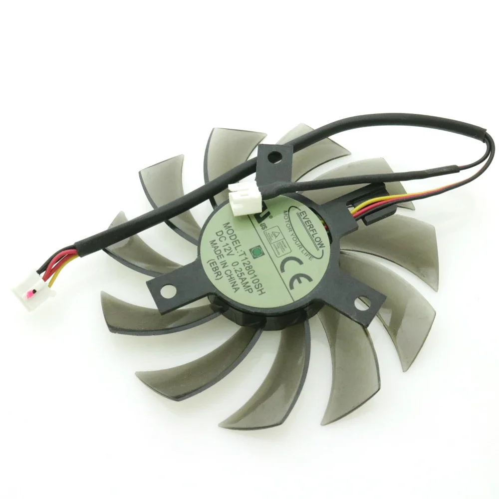 Ventilador de refrigeración para tarjetas gráficas, Enfriador de 3 cables para Gigabyte GV-R585OC-1GD, DC12V, 0.25A, 75mm, 3 pines, GV-N460OC-1GI