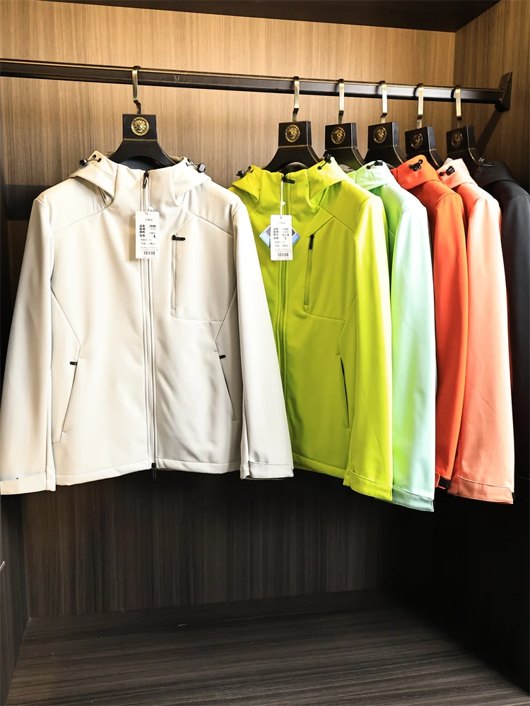 

Waterproof Fce Lined Outdoor Casual Jaet Men's Soft ell 30 Series PC id Velvet Autumn Winter Color Spor Hooded