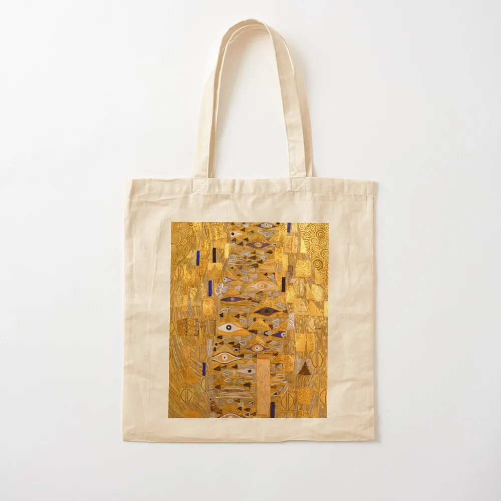 Adele Bloch-Bauer I - Detail by Gustav Klimt Gold Tote Bag personalized tote bag shoping bag shopping Canvas Tote