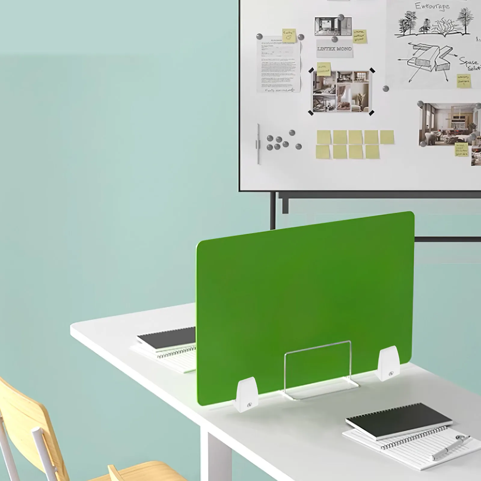 

4Pcs Desktop Privacy Panel Clamps Secure Desk Divider Bracket for Glass Wooden Partition Office School Desk Divider Clip