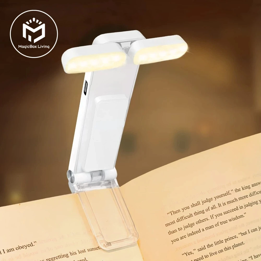 

Reading Light, USB Rechargeable Book Light for Reading At Night in Bed,LED Clip on Portable Bookmark Light for Reading in Bed