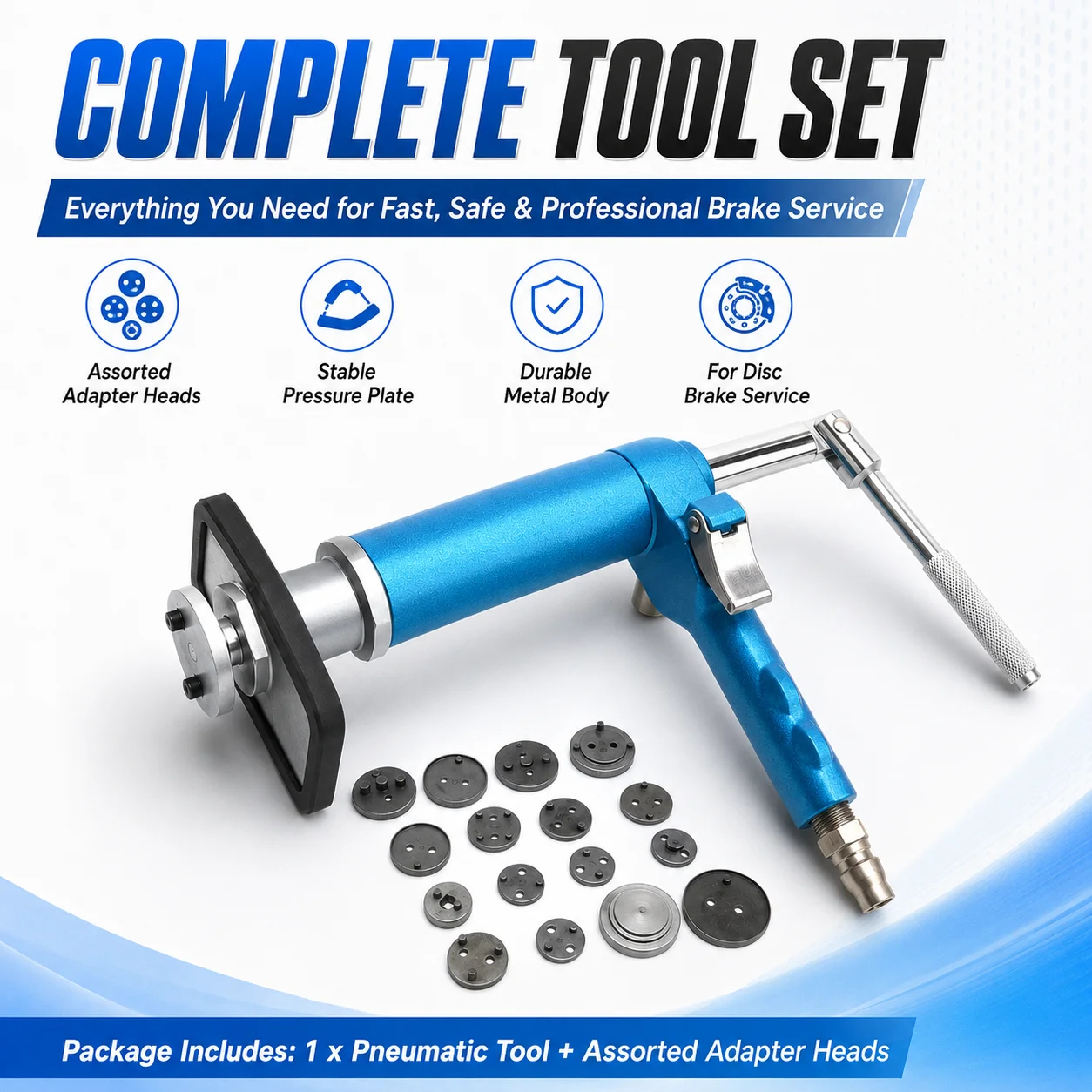 Pneumatic Disc Brake Piston Compressor Tool Air Operated Caliper Press for Car Brake Pad ReplacementGarage RepairMaintenance Use view 5