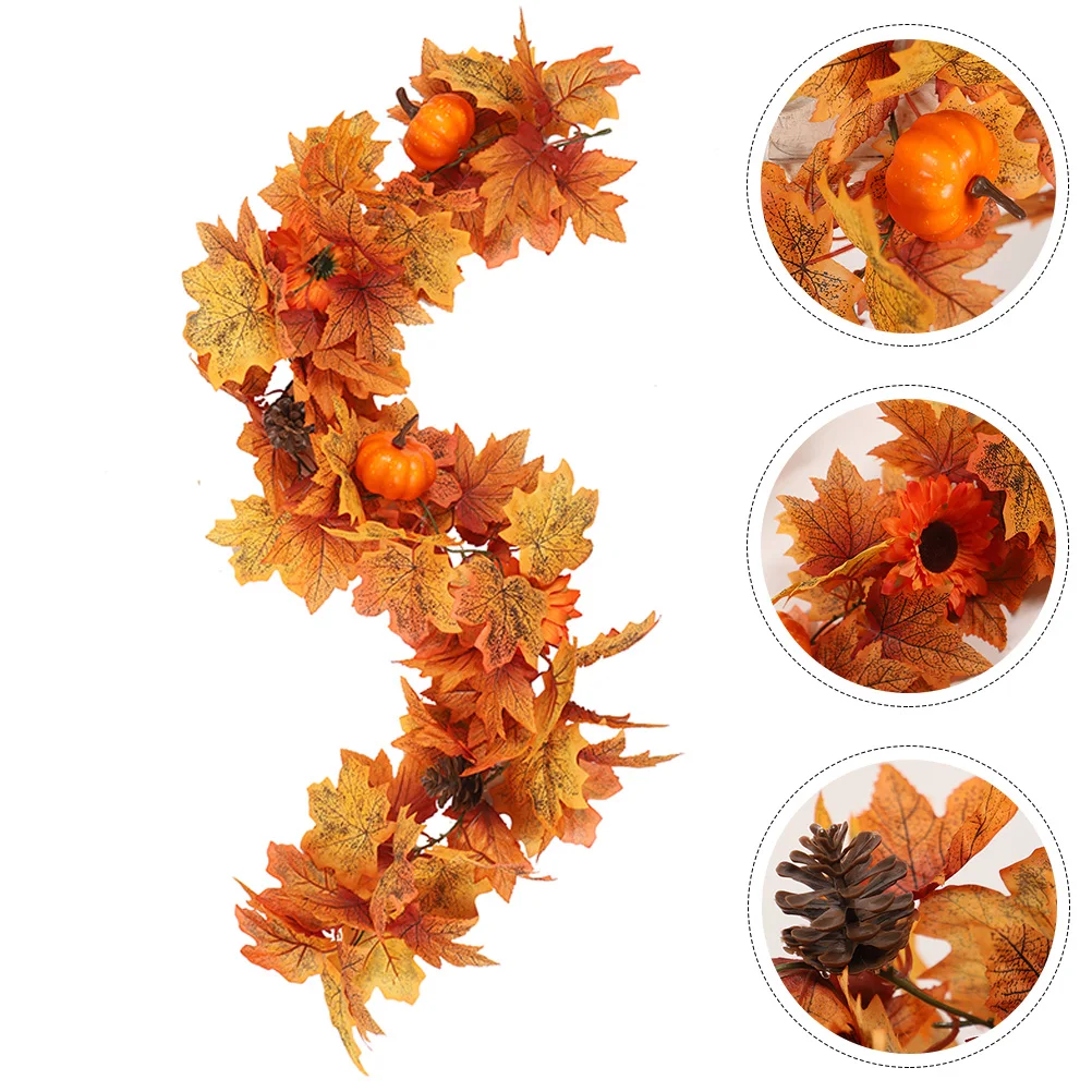 

Simulation Pumpkin Decoration Seasonal Fall Garland Outdoor Leaves Garden Foam Decorations Theme Party
