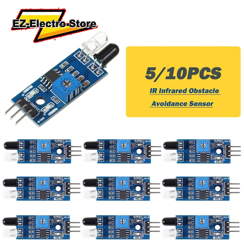 Infrared obstacle avoidance sensor module suit for DIY smart car robot new shock sensor module three-wire reflectiv