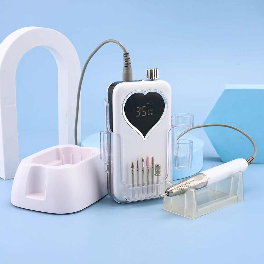 

Горячая распродажа: Электрическая фреза для маникюра 35000 об/мин, бесщеточная, с лучшим мотором, профессиональный инструмент для ногтей, форма сердца