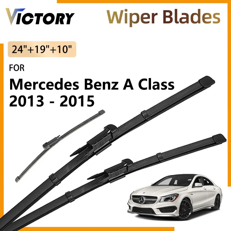 

Front Rear Wiper Blades For Mercedes Benz A Class W176 2013 2014 2015 AMG A Klasse A200 A180 A160 Windshield Windscreen Brushes