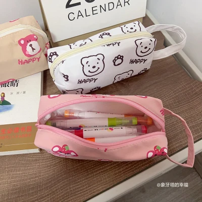 Disney Lotso Bear Winnie 6755 Fashion Anime Cosmetic Bag Handbag Storage Makeup Bags Girl Child Birthday Gift