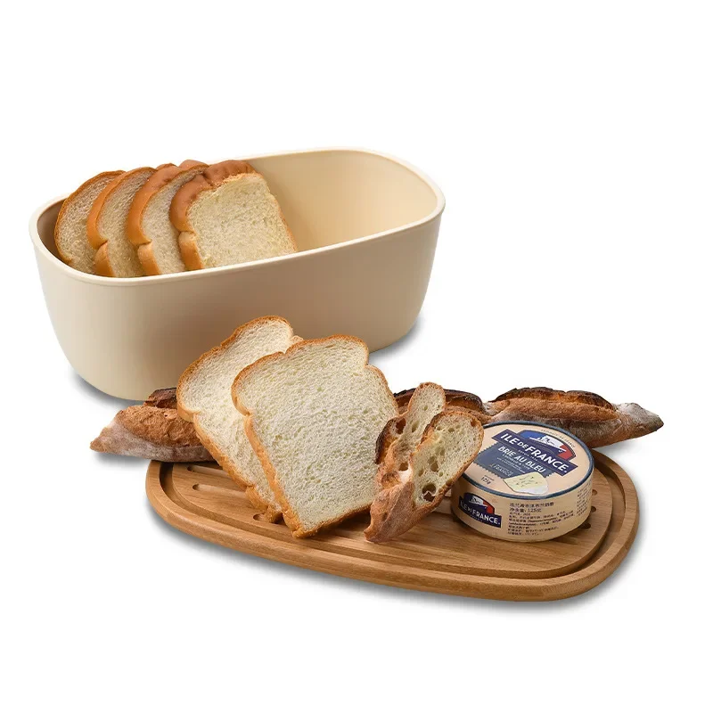 Bread Storage Box, Home Kitchen Dessert Snack Food Bread Organizer Storage Organizer