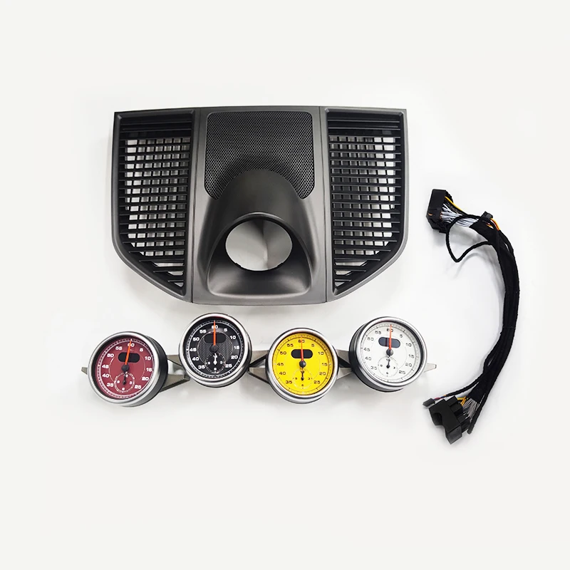 2014-2023 Applicable to Car Upgrade Stopwatch Meter Clock Interior Dashboard Time Electronic Timer Dial Upgrade Kit for Macan