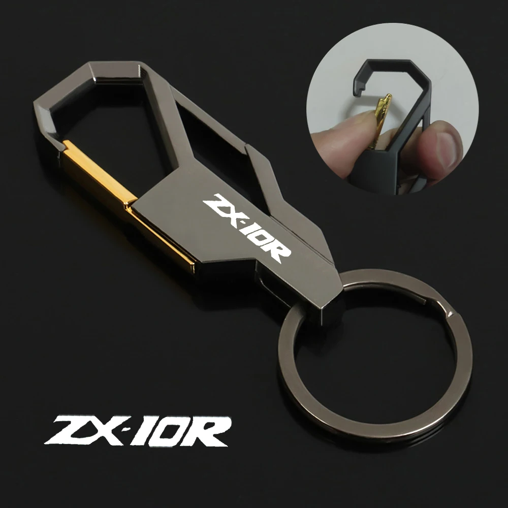 

For Kawasaki ZX-10R ZX10R ZX10 ZX 10 R 10R Motorcycle Keychain Metal Keyring Waist Hanging Key Chain Accessories Custom LOGO