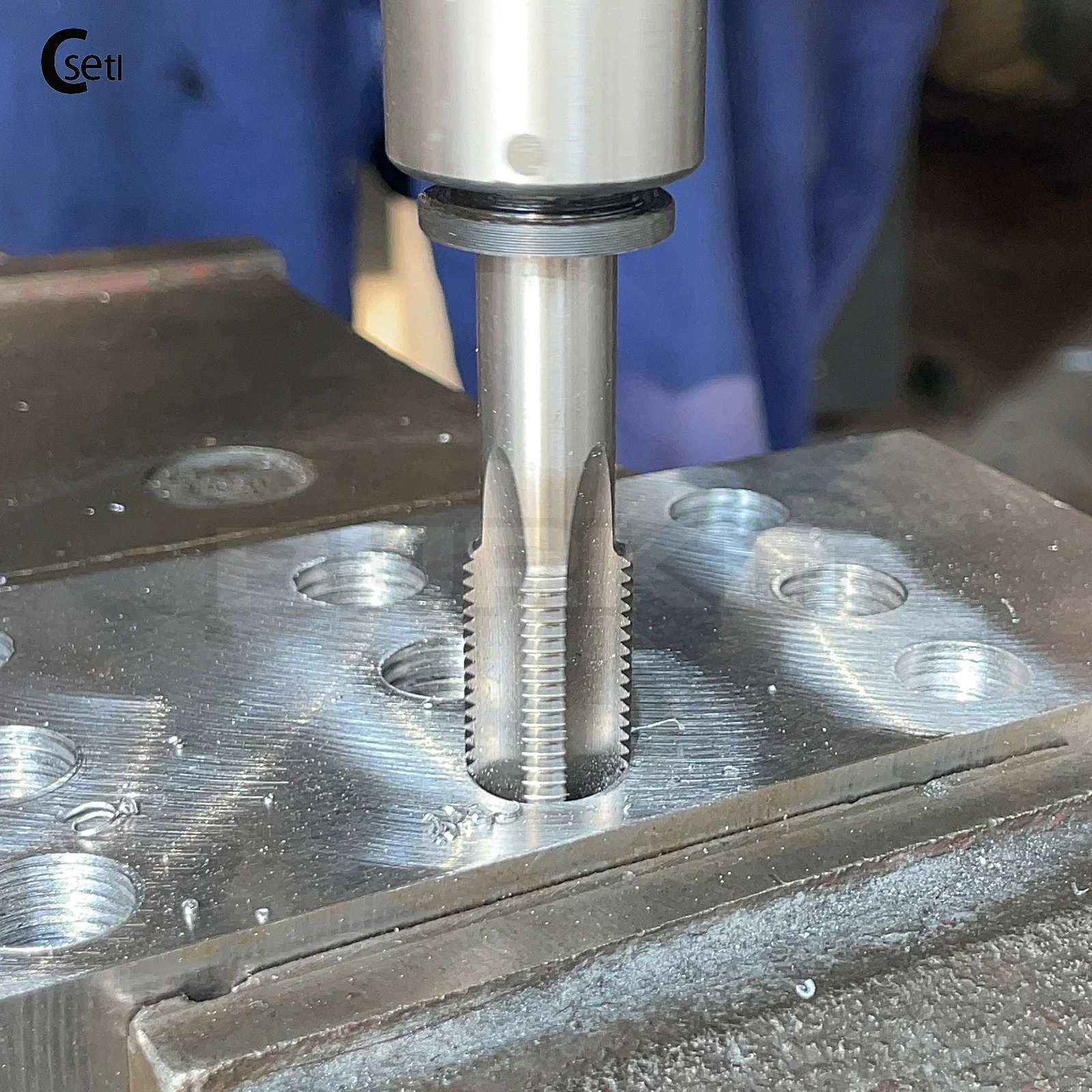 Csetl SAE 7/8"-12UN Machine Thread Tap Right Hand, HSS 7/8x12UN Straight Fluted Taps