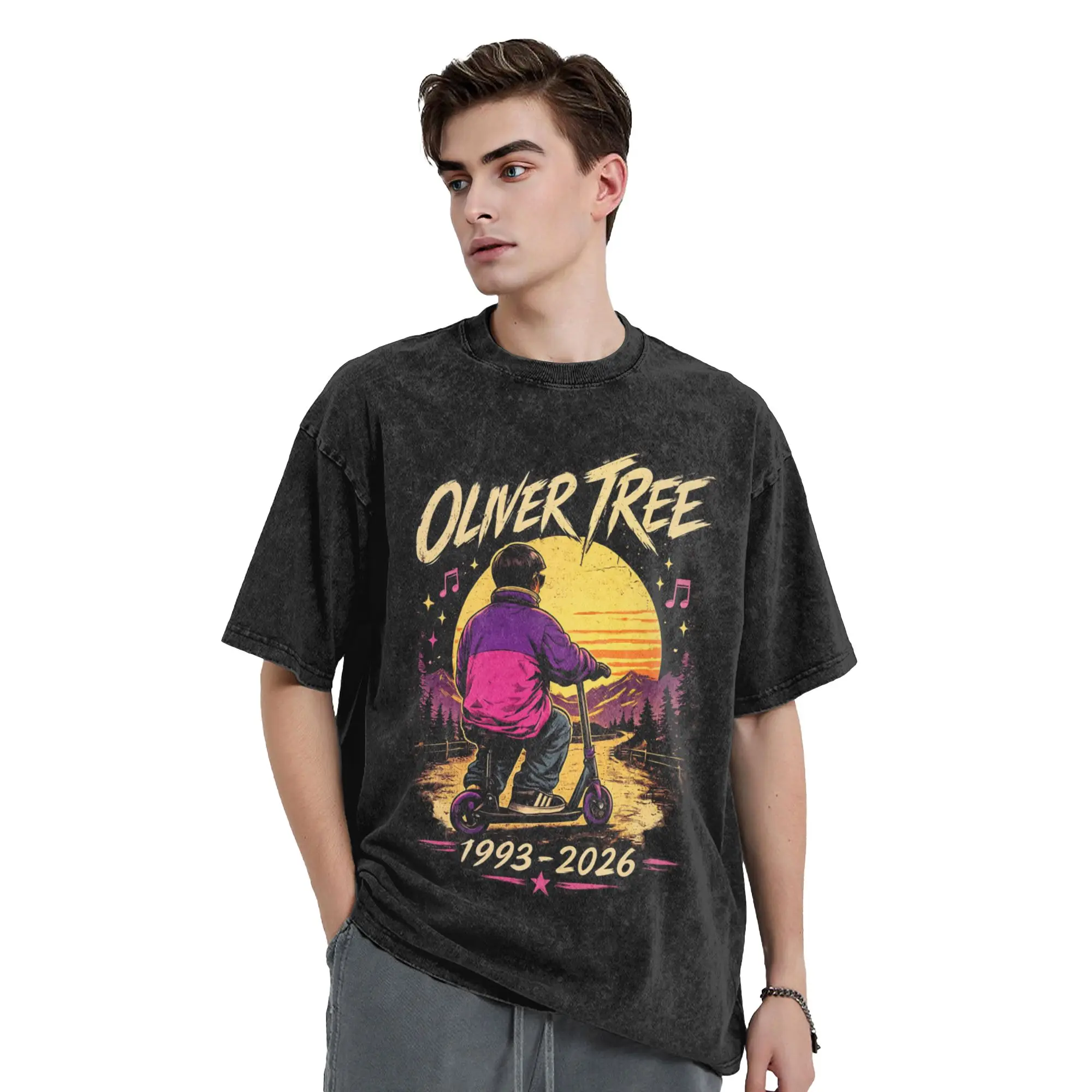 Rest In Peace Oliver Tree 1993-2026  T Shirt Beach  Y2K Retro T Shirts Trendy Cool Tshirt For Male Short Sleeves Print Clothing