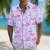 Tropical Pattern Hawaiian Shirt Premium 3D Flamingo Short-Sleeve Couple Tee