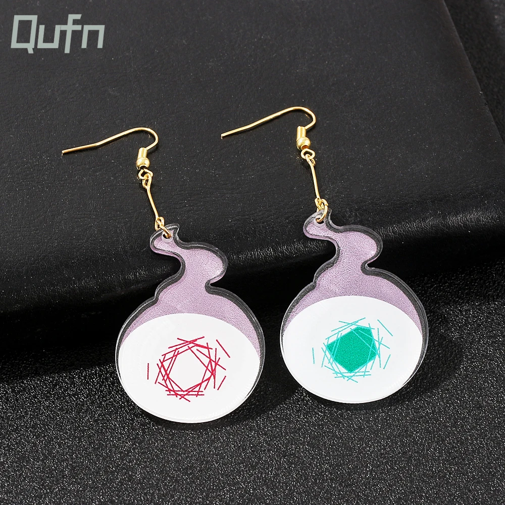 Japan Anime Toilet-bound Hanako-kun Earrings Acrylic Yugi Amane Yashiro Nene Cosplay Drop Jewelry for Women Ear Clip Accessories