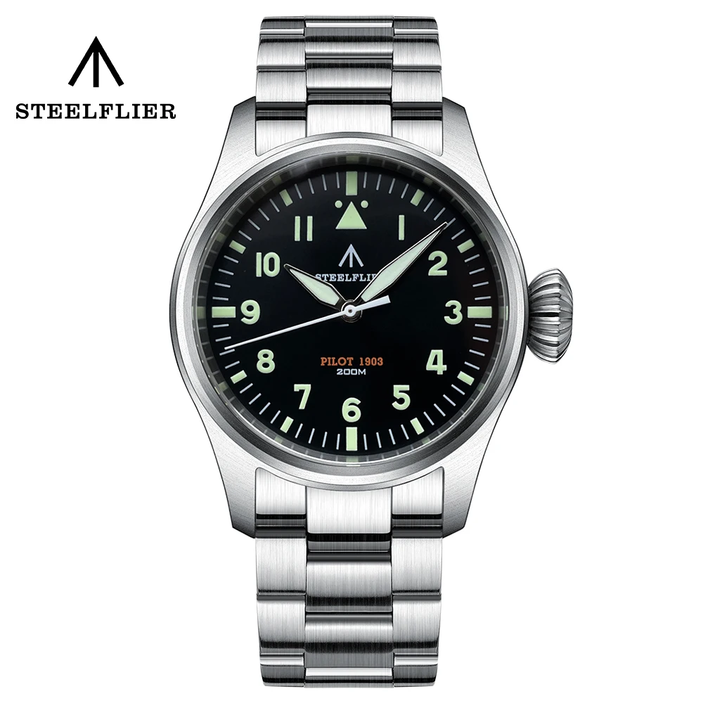 STEELFLIER New SF740 Fashion Quartz Watch Swiss Luminous Sapphire Crystal VH31 Mute Movement 20Bar Waterproof Luxury Wristwatch