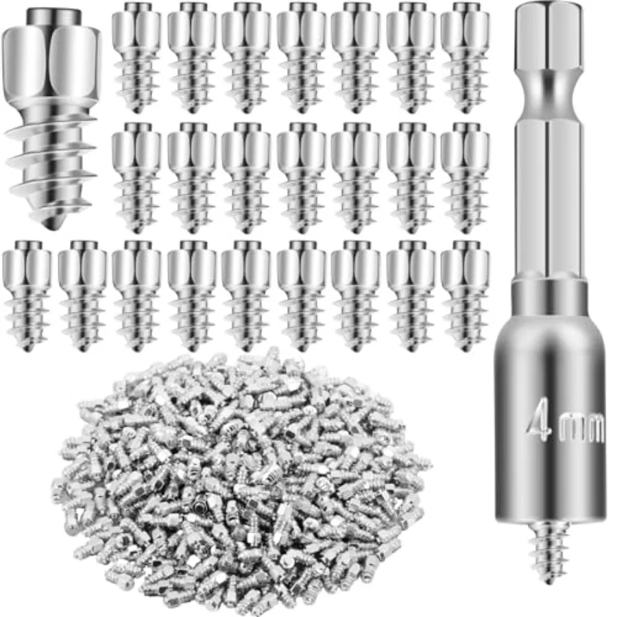

Pcs Tire Studs 9mm Carbide Screw Tire Studs Spikes for Car Truck Motorcycle Bicycle Boot ATV SUV Auto Accessories Reusable Anti