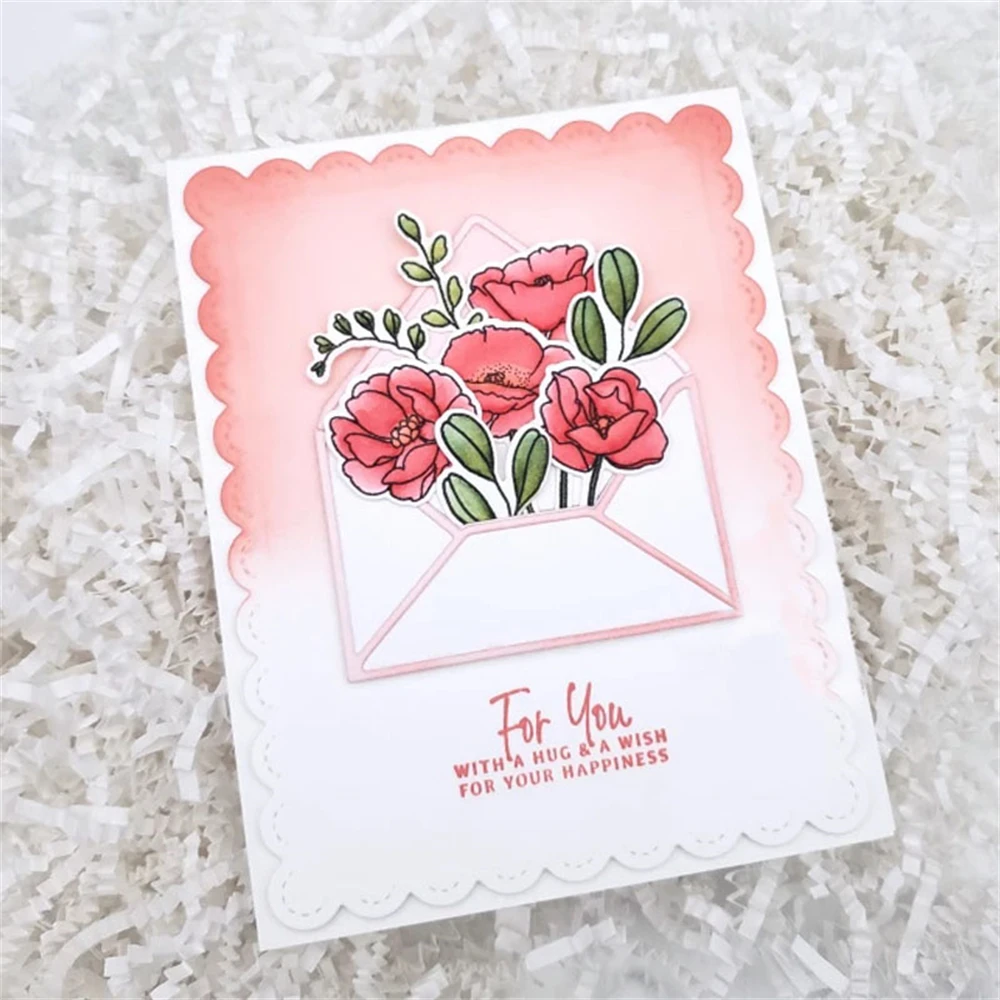 Boba Tea Stems and Sprigs Clear Stamps and Cutting Dies for DIY Craft Making Art Card  Photo Album Scrapbooking Crafts Decora