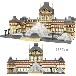 Louvre Museum Micro Mini Building Blocks Set Toy:Art Gallery Model with Cultivar Your Creativity,Perfect for Architecture Lovers