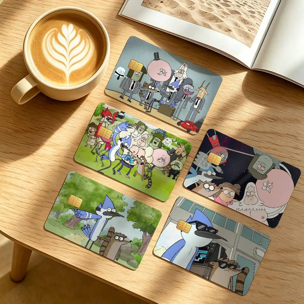 R-Regular S-Show Cartoon Credit Card Public Transportation Cards Protective Sticker Waterproof Card Face Decoration 4PCS