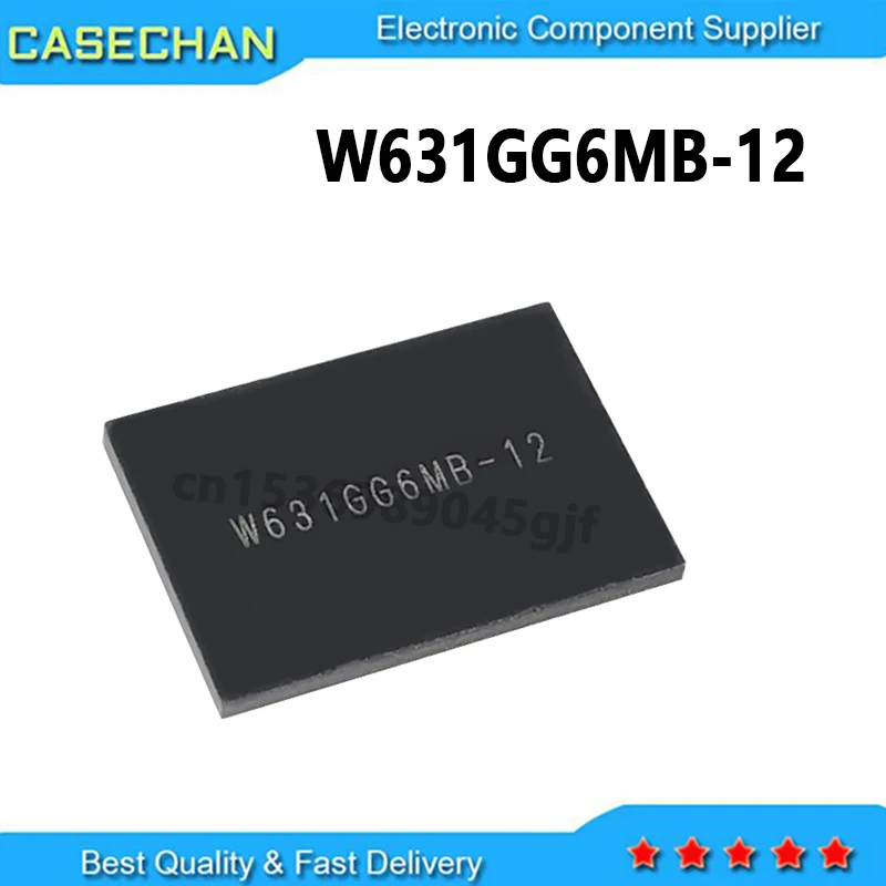 2PCS W631GG6MB-12 DRAM Chip DDR3 SDRAM 1Gbit 64Mx16 1.5V 96-Pin VFBGA W632GG6MB-12 IC DRAM 2G PARALLEL 800MHZ