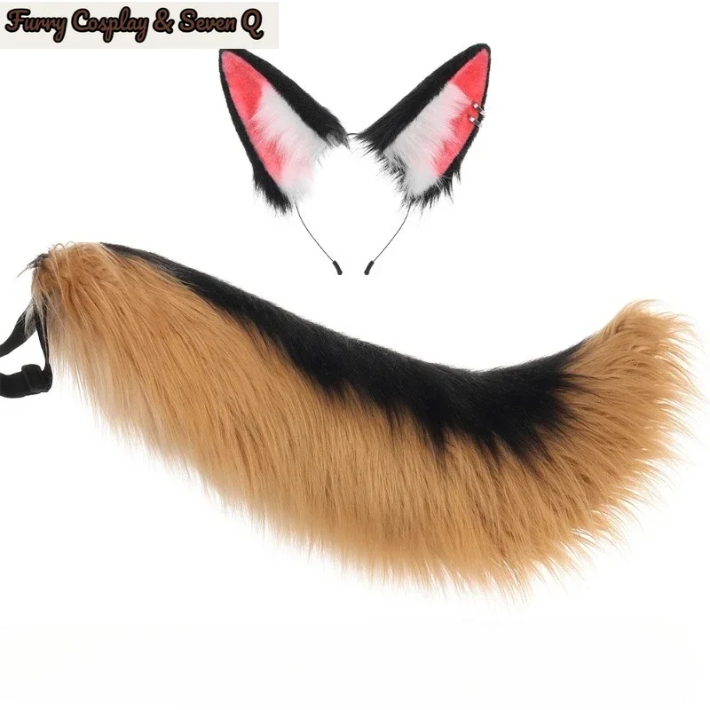 Archi Handwork Game Anime Zenless Zone Zero Komano Manato Dog Ear Headwear Tail Furry Fursuit Wolf Ears Headband Cosplay Props